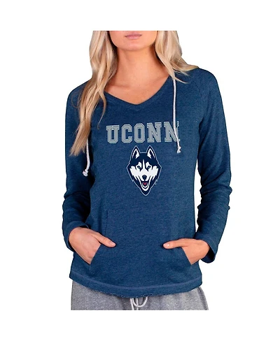 Concepts Sport Women's Navy Huskies Mainstream Tri-Blend Raglan Long Sleeve V-Neck Hoodie Top