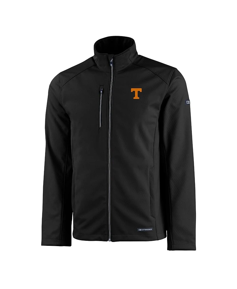 Cutter & Buck Men's Black Tennessee Volunteers Evoke Eco Softshell Full-Zip Jacket