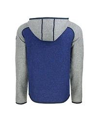 Cutter & Buck Men's Royal/Heather Gray Denver Broncos Throwback Mainsail Sweater-Knit Full-Zip Hoodie