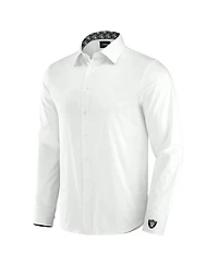 J. Palmer Men's White Las Vegas Raiders Man-In-Motion Long Sleeve Button-Up Dress Shirt