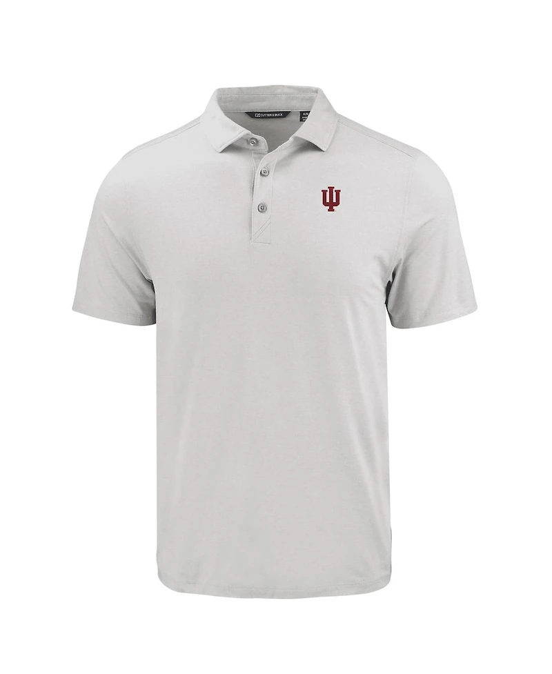 Cutter & Buck Men's Gray Indiana Hoosiers Coastline Epic Comfort Eco Polo Shirt