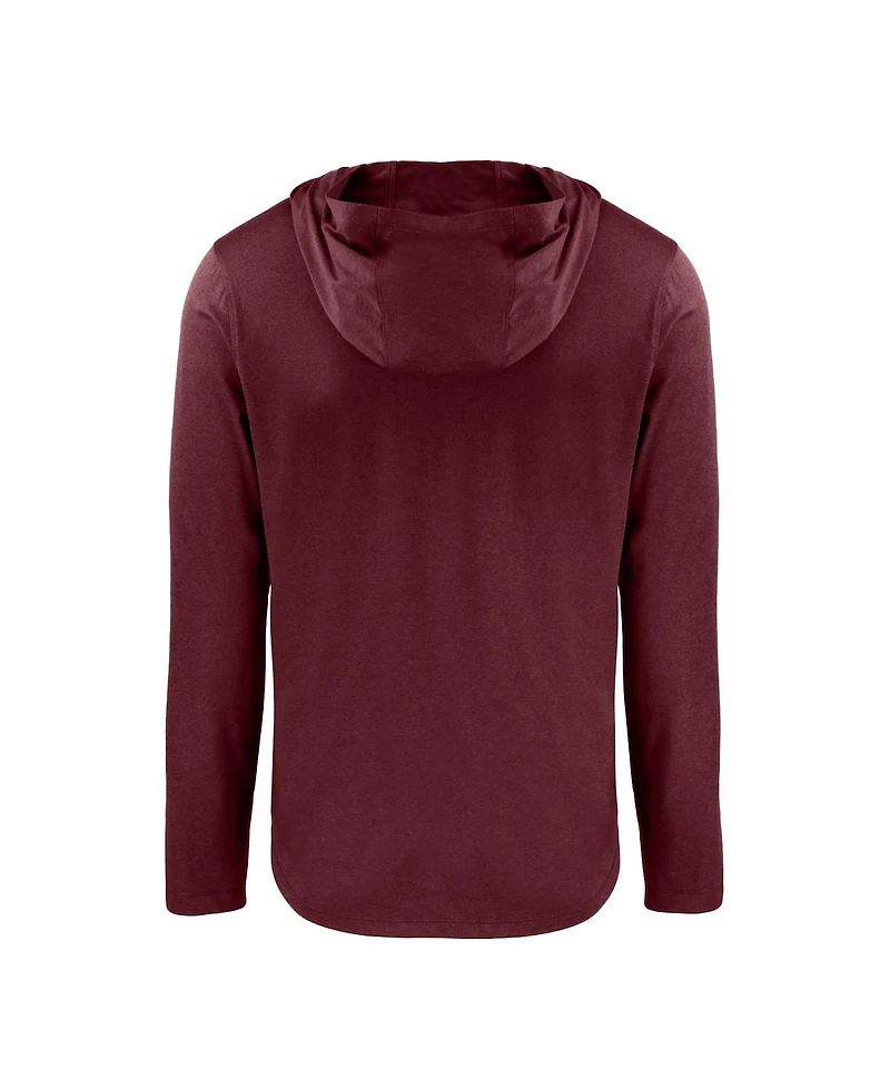 Cutter & Buck Men's Maroon Virginia Tech Hookies Coastline Epic Comfort Eco Long Sleeve Hoodie