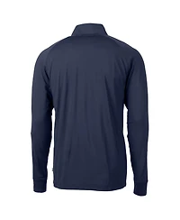 Cutter & Buck Men's Navy New York Yankees Adapt Eco Raglan Quarter-Zip Jacket