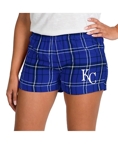 Concepts Sport Women's Royal/Black Kansas City Royals Ultimate Flannel Shorts