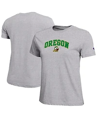 Champion Women's Heather Gray Oregon Ducks Arched Over Logo T-Shirt