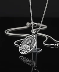 Rhona Sutton Men's Stainless Steel Faith Pendant Necklace