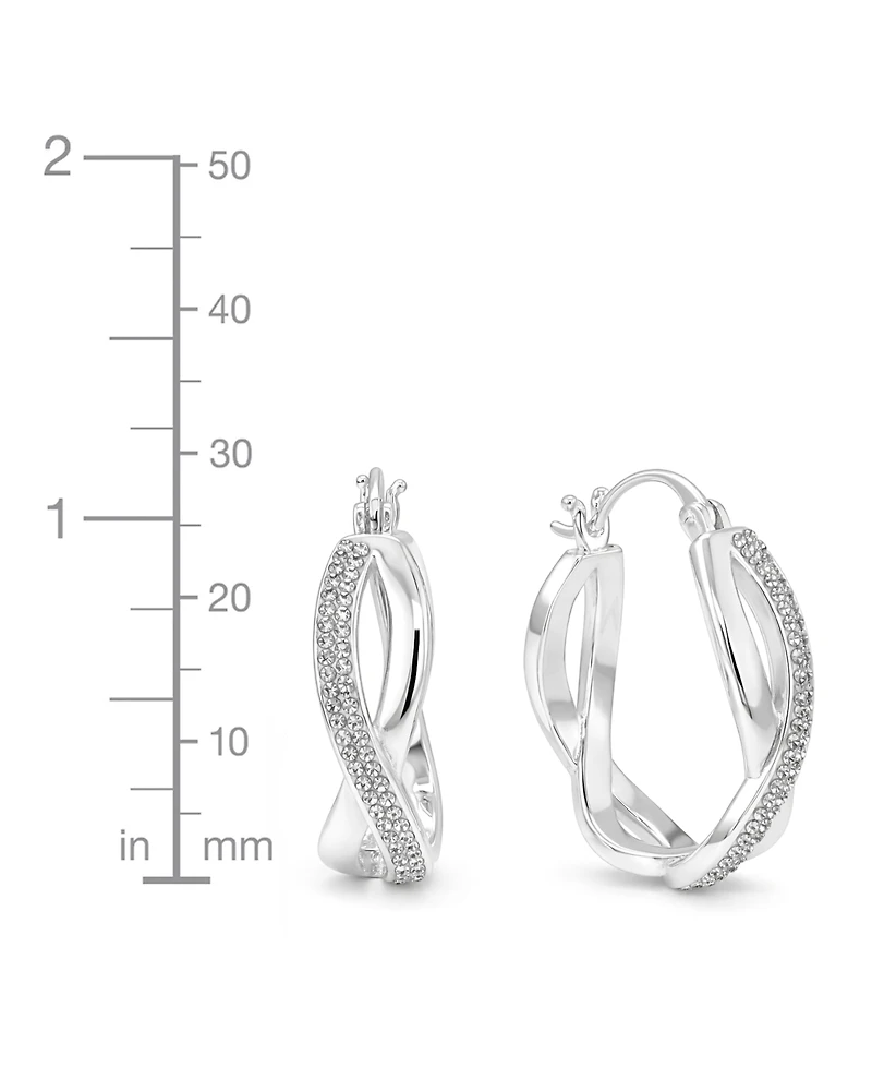 And Now This Crystal Infinity Hoop Earrings