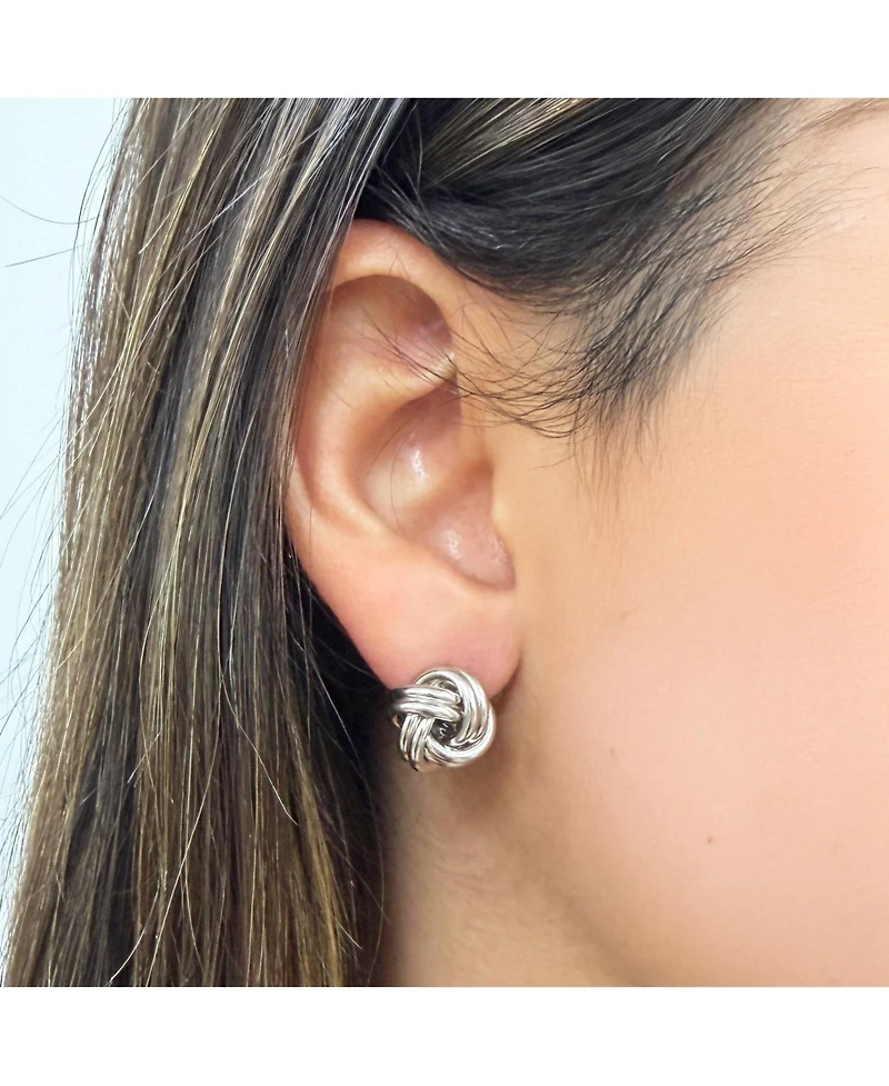 The Lovery Large Polished Knot Stud Earring Sterling Silver