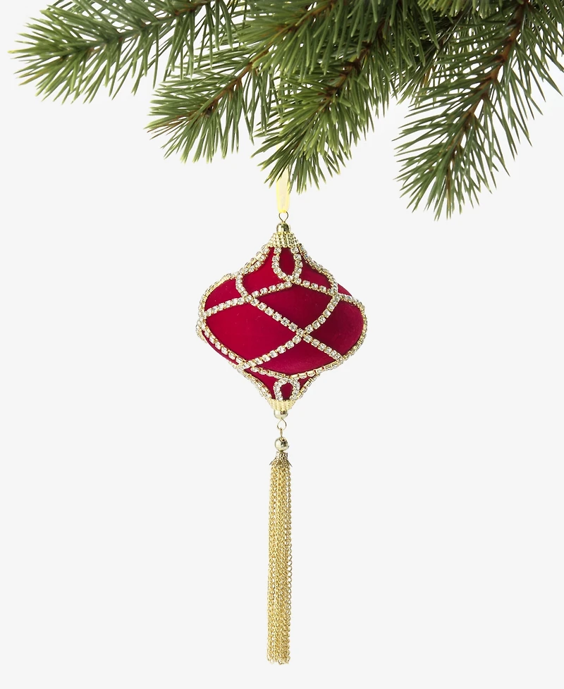 Holiday Lane Berry Tones Red Onion with Tassel Ornament, Macy's Exclusive