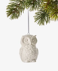 Holiday Lane Nordic Wonderland Ceramic Owl Ornament, Macy's Exclusive