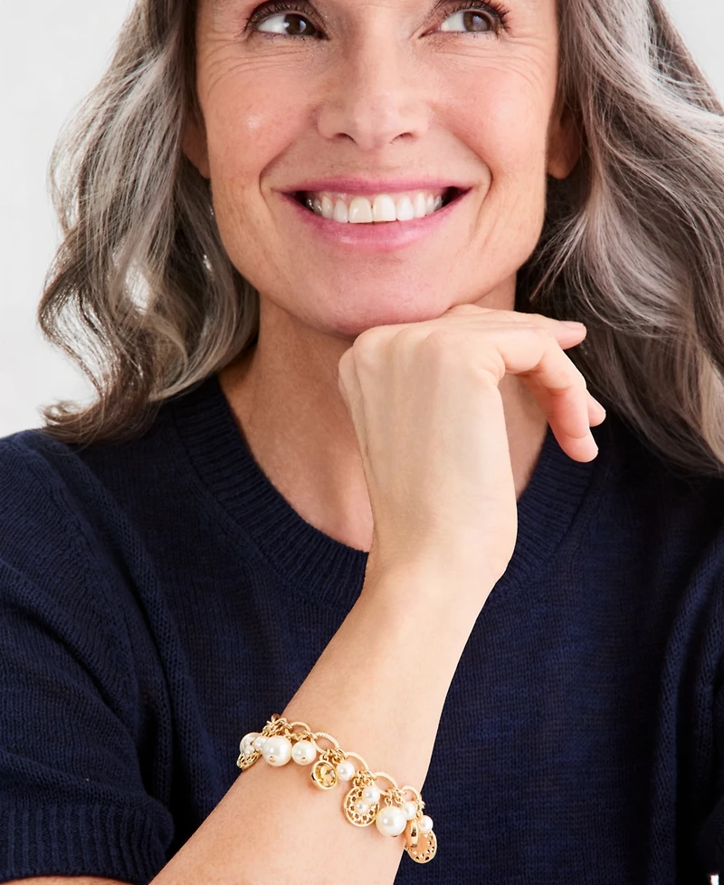 Charter Club Multi-Stone Charm Bracelet, Macy's Exclusive