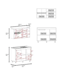 Fm Furniture Napoleon Kitchen Furniture Set with Dishwasher and Upper Storage