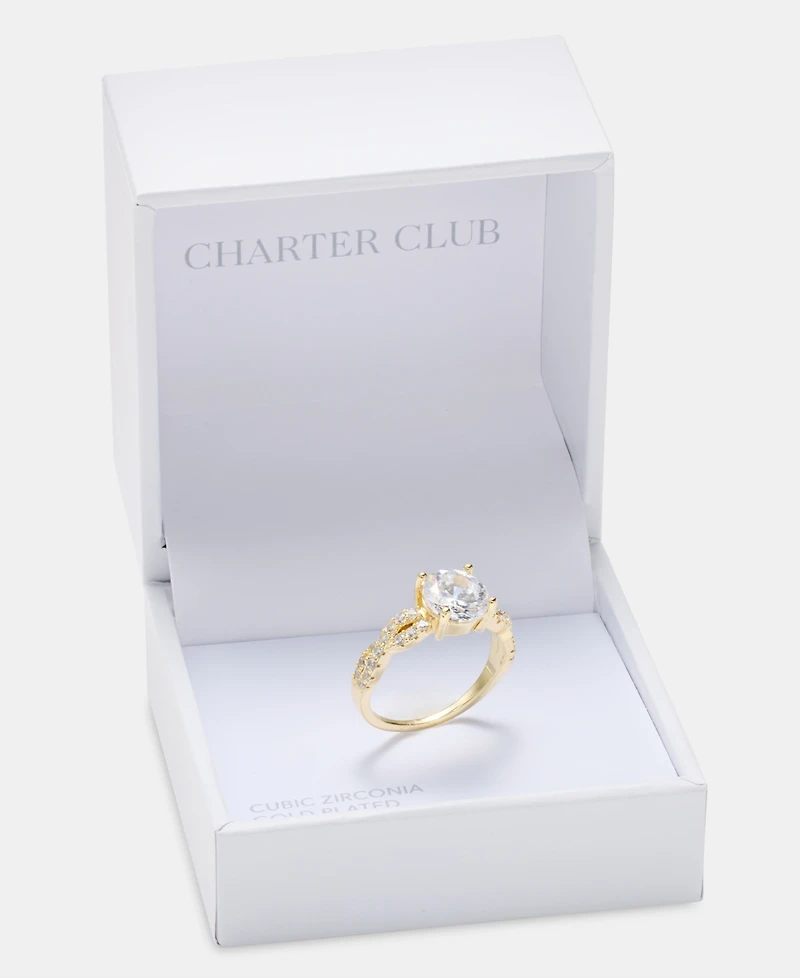 Charter Club Cubic Zirconia Twist Ring, Macy's Exclusive