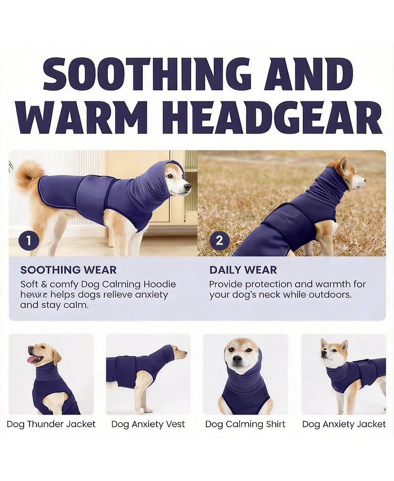 Aronkl Dog Calming Vest for Anxiety Relief - Comfortable, Adjustable, and Safe