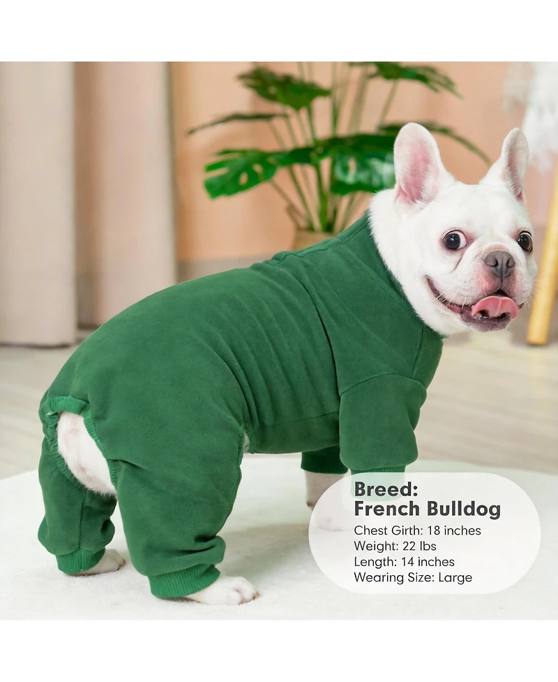 Aronkl Dog Fleece Pajamas - Comfortable, Stretchy, Warm, Multifunctional