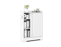 Slickblue Narrow Floor Bathroom Cabinet with Toilet Paper Storage