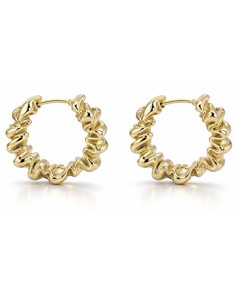And Now This Rippled Hinged Hoop Earrings