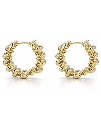 And Now This Rippled Hinged Hoop Earrings