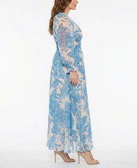 Taylor Plus Smocked Waist V-Neck Maxi Dress