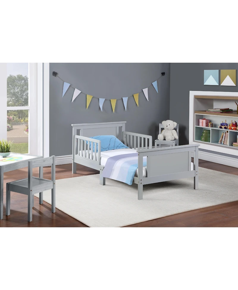 Flynama Rockport Reversible Panel Toddler Bed Solid Wood Dual Tone Finish Low Profile Design for Kids Bedroom