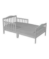 flynama Rockport Reversible Panel Toddler Bed Solid Wood Dual Tone Finish Low Profile Design for Kids Bedroom