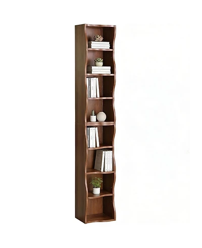 Rainsken 8-Tier Tall Narrow Bookshelf