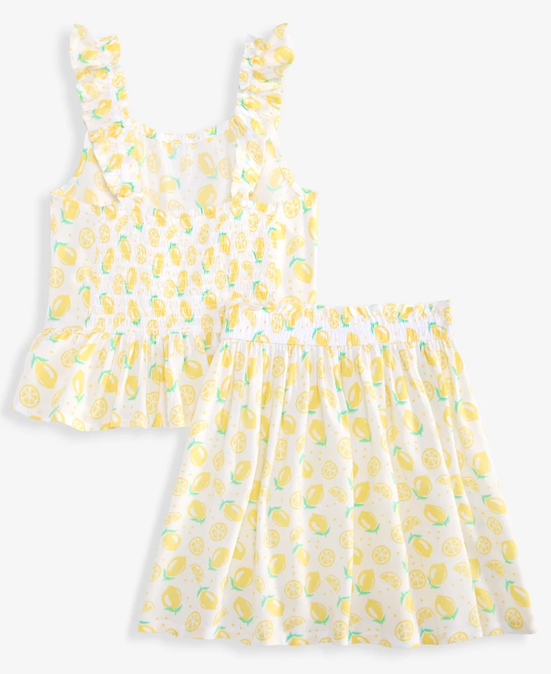 Epic Threads Girls' Xs-xl Lemon-Print Top & Skirt, 2-Piece Set, Macy's Exclusive