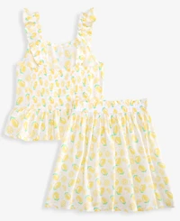 Epic Threads Girls' Xs-xl Lemon-Print Top & Skirt, 2-Piece Set, Macy's Exclusive