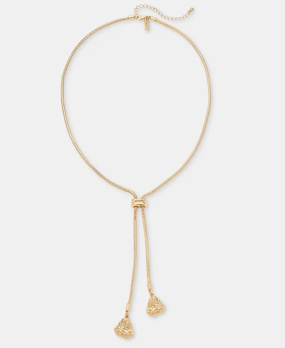 I.n.c. International Concepts Pave Shell Lariat Necklace, 22" + 3" extender, Macy's Exclusive