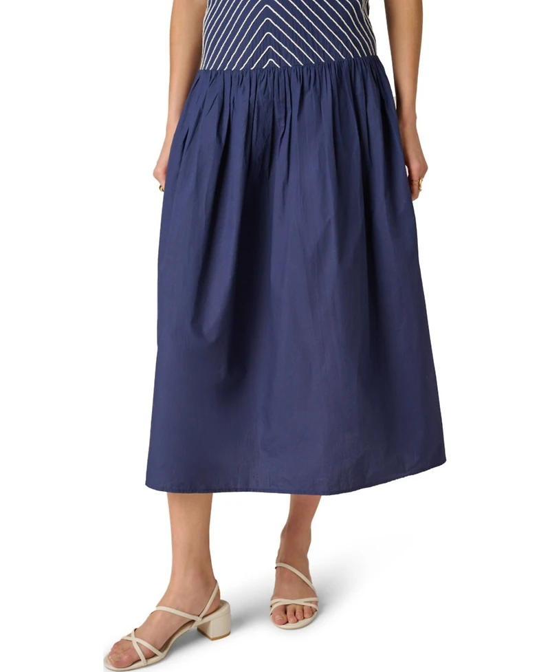 Adrianna Women's Drop Waist Sweetheart Midi Dress