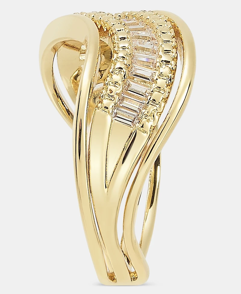 On 34th Cubic Zirconia Wavy Band Ring, Macy's Exclusive