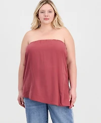 And Now This Trendy Plus Asymmetrical-Hem Strapless Top, Macy's Exclusive