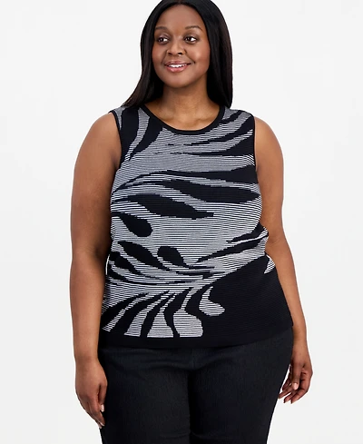 Anne Klein Plus Sweater Tank Top