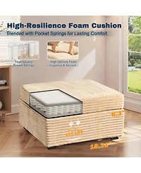 Xizzi Modular Sectional Sofa Ottoman Seat Module, 32.7" for Diy Combination L U V Shaped,Plush Corduroy Loveseat Chair Living Ro