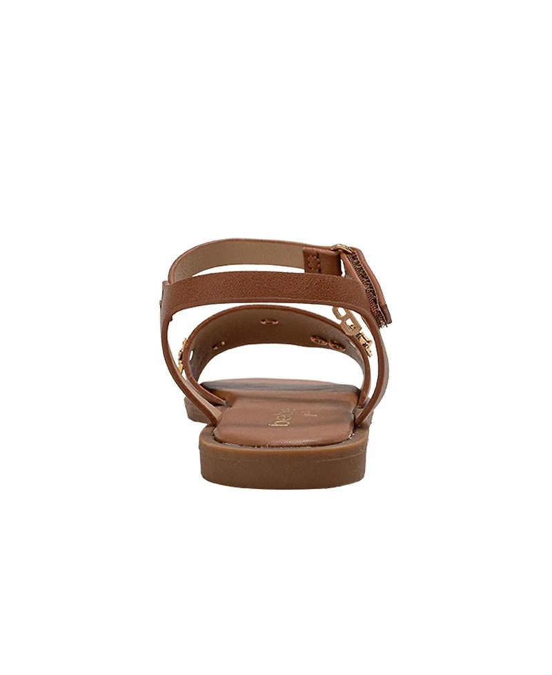 Bebe Girls Fashion Sandals – Dressy Shoes with Decorative Metal Charms