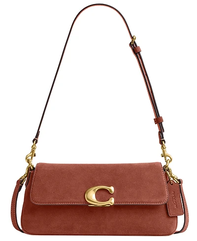 Coach Suede Jet Leather Small Shoulder Bag