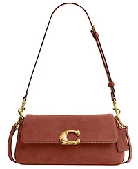 Coach Suede Jet Leather Small Shoulder Bag