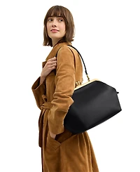 Coach Glovetanned Leather Kisslock Small Frame Bag