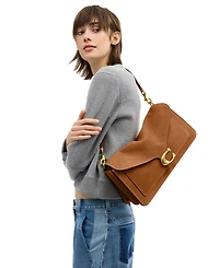 Coach Suede Tabby Leather Medium Shoulder Bag