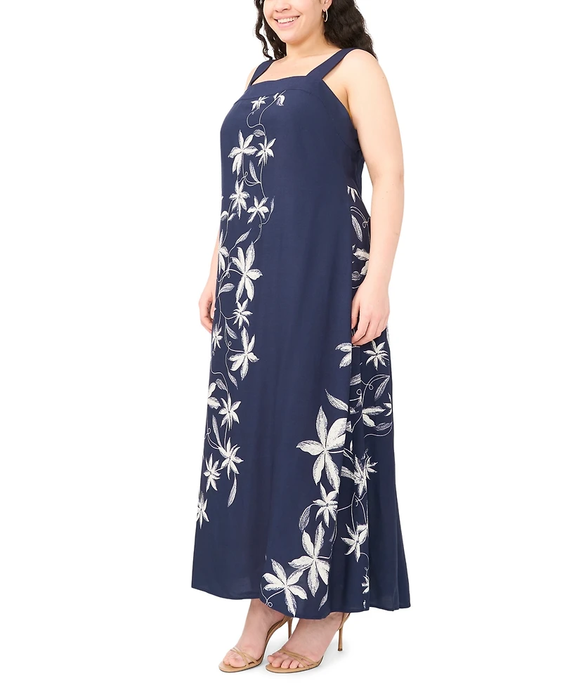 Msk Plus Square Neck Maxi Dress