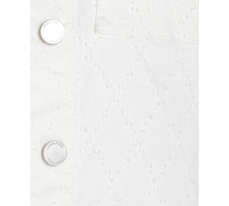 Liverpool Los Angeles Petite Bracelet-Length-Cuffed-Sleeve Cropped Jacket