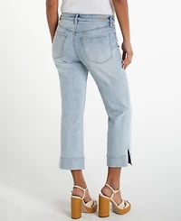 Liverpool Los Angeles Petite Kennedy Cropped Wide-Hem Jeans