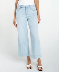 Liverpool Los Angeles Petite Stride Crop Wide-Leg Jeans