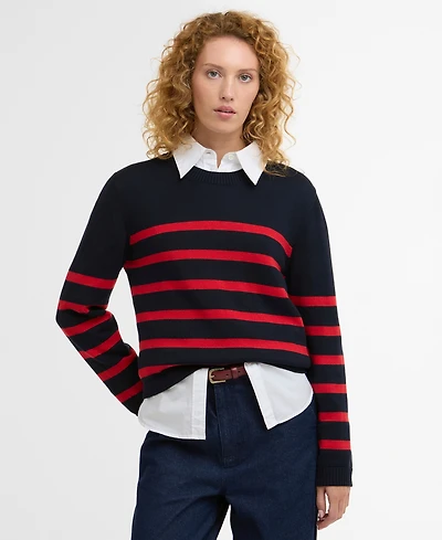 Barbour Women's Fern Knitted Placement Stripe Jumper