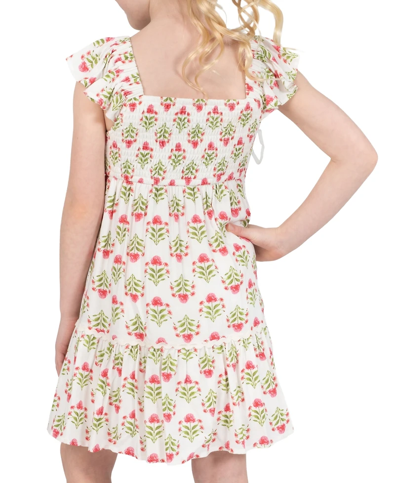 Rare Editions Girls' 2T-6X Smocked Tiered Dress