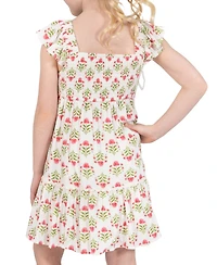 Rare Editions Girls' 2T-6X Smocked Tiered Dress