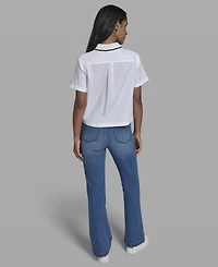 Karl Lagerfeld Paris Women's Short-Sleeve Top