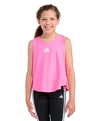 adidas Girls' 8-16 Sleeveless Melange Flounce Tank Top