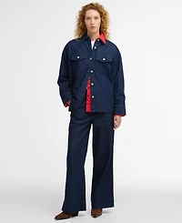 Barbour Women's Long-Sleeve Collared Maia Denim Shirt