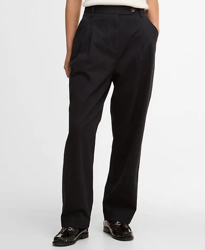 Barbour Women's Verona Cotton Straight-Fit Trousers